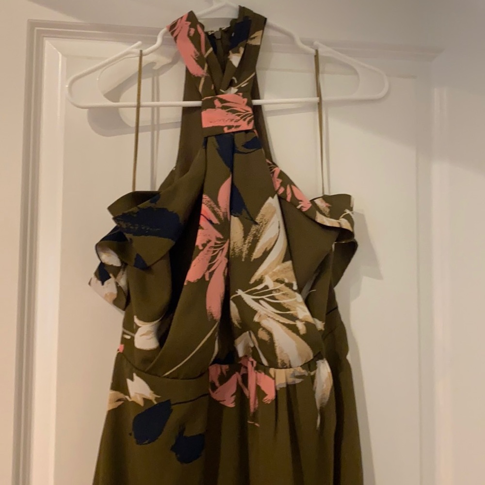 Halston High Neck Midi Dress Size 6